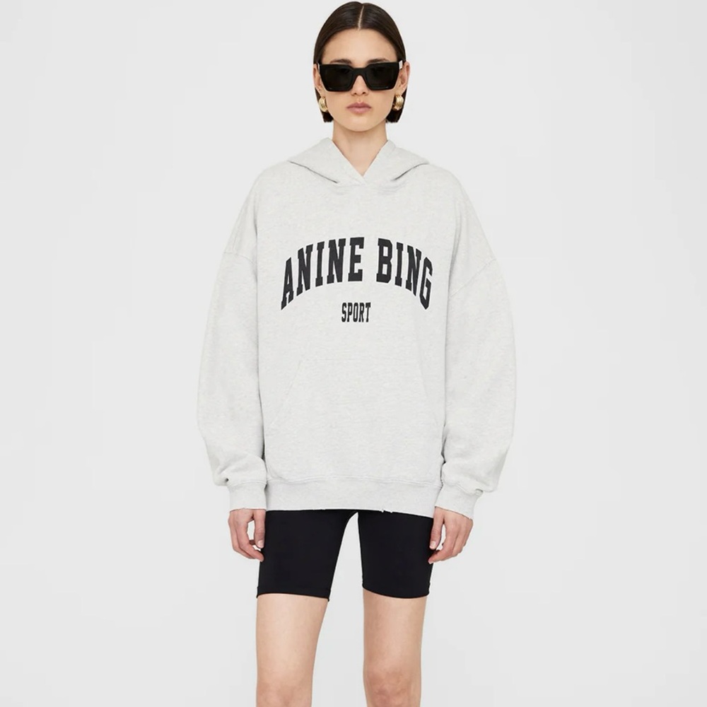 Anine Bing Harvey Sweatshirt Heather Grey size Xs